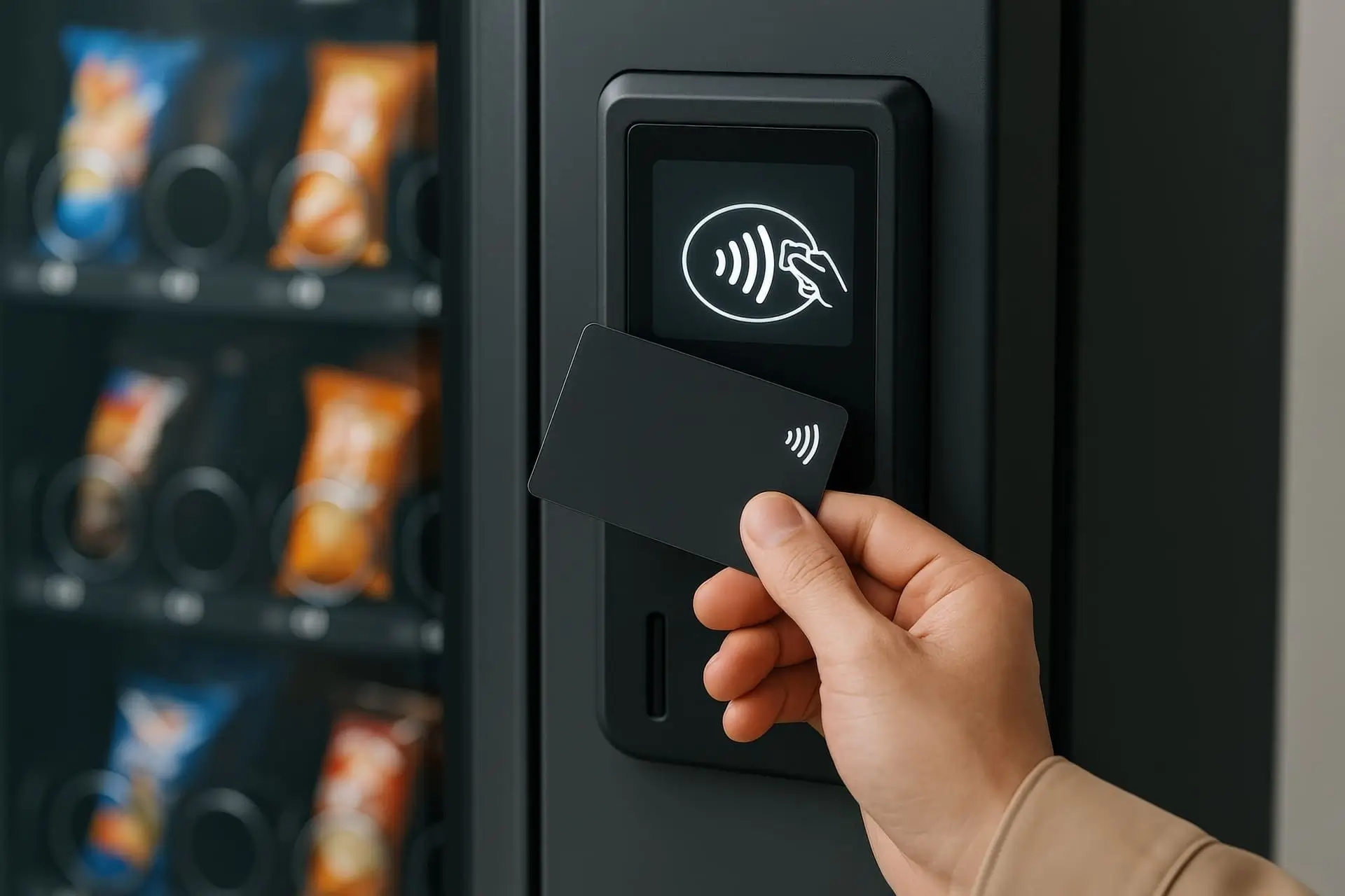 Brezstično plačevanje na vending avtomatu s kartico